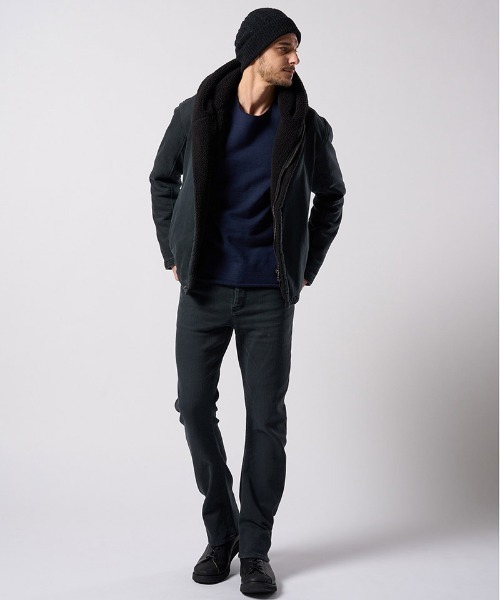 wjk(ダヴルジェイケイ)の「msw1866- cut-off light sweatshirt スウェット(7139 cj54j)(スウェット・メンズ・カーキ/インディゴブルー/トップグレー・S/M/L/XL)」の17枚目の写真