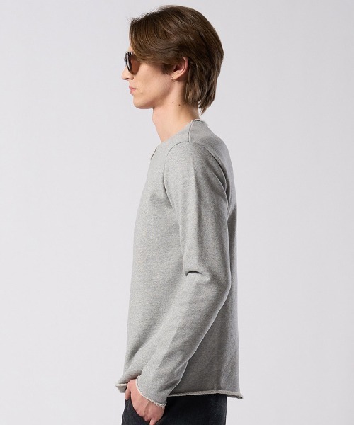 wjk(ダヴルジェイケイ)の「msw1866- cut-off light sweatshirt スウェット(7139 cj54j)(スウェット・メンズ・カーキ/インディゴブルー/トップグレー・S/M/L/XL)」の20枚目の写真