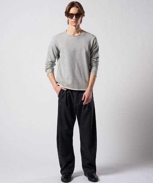 wjk(ダヴルジェイケイ)の「msw1866- cut-off light sweatshirt スウェット(7139 cj54j)(スウェット・メンズ・カーキ/インディゴブルー/トップグレー・S/M/L/XL)」の22枚目の写真