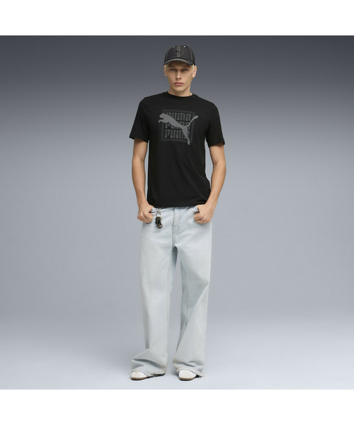 PUMA(プーマ)の「PUMA プーマ メンズ グラフィック プーマ ワーディング 半袖 Tシャツ(Tシャツ/カットソー・メンズ・ホワイト/ヘザーグレー/ブラック・SMALL/XX-LARGE/MEDIUM/LARGE/X-LARGE)」の9枚目の写真