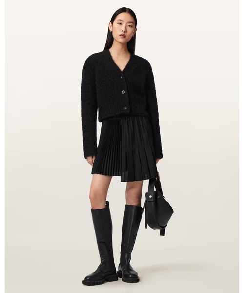 ALLSAINTS(オールセインツ)の「JAX ASYMMETRIC MINI SKIRT | JAX アシンメトリー ミニ スカート(スカート・レディース・ブラック・4/6/8/10)」の1枚目の写真