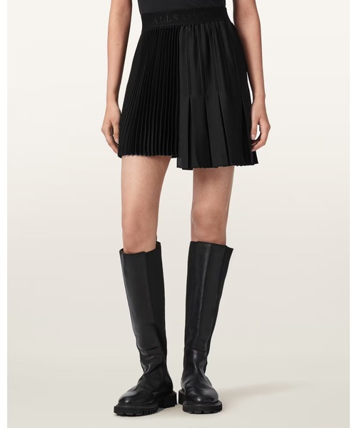 ALLSAINTS(オールセインツ)の「JAX ASYMMETRIC MINI SKIRT | JAX アシンメトリー ミニ スカート(スカート・レディース・ブラック・4/6/8/10)」の2枚目の写真