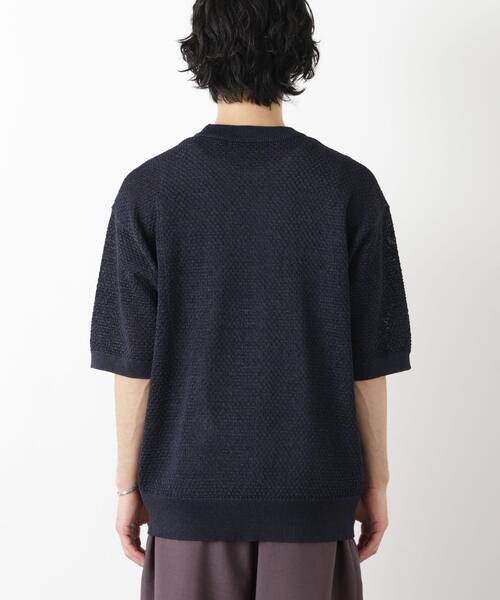 NANO universe(ナノユニバース)の「ギマクルーネック ニットTシャツ(Tシャツ/カットソー・メンズ・ダークネイビー/ブラウン系その他4/ナチュラル・M/L)」の12枚目の写真