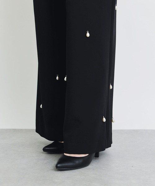 PICCIN PERLA(ピッチンペルラ)の「ティアドロップパールワイドパンツ(その他パンツ・レディース・ブラック・M/S)」の17枚目の写真
