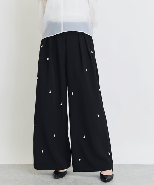 PICCIN PERLA(ピッチンペルラ)の「ティアドロップパールワイドパンツ(その他パンツ・レディース・ブラック・M/S)」の6枚目の写真