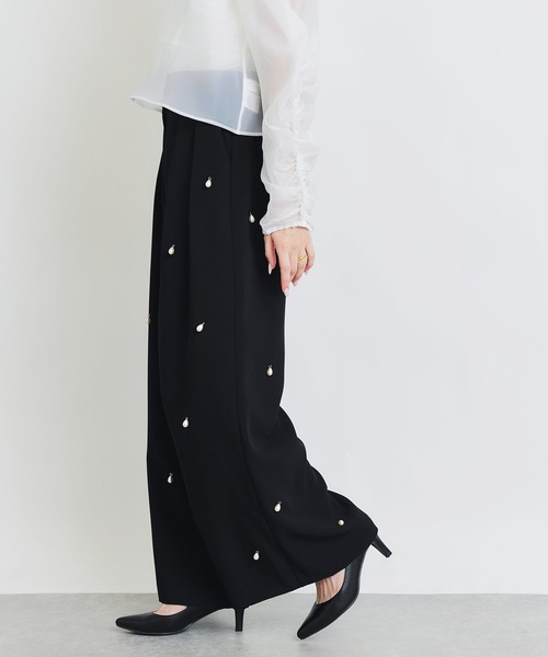 PICCIN PERLA(ピッチンペルラ)の「ティアドロップパールワイドパンツ(その他パンツ・レディース・ブラック・M/S)」の5枚目の写真