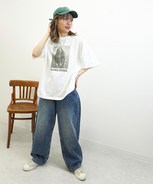 gossara(ゴサラ)の「【主役級Tシャツ】天竺フォトプリントT(Tシャツ/カットソー・レディース・ブラック/オフホワイト/ブラウン・FREE)」の12枚目の写真