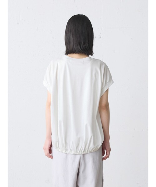MidiUmi(ミディウミ)の「MidiUmi ヘムギャザーノースリーブ(Tシャツ/カットソー・レディース・チャコールグレー/ブラック/オフホワイト・FREE)」の10枚目の写真