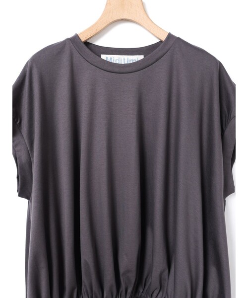 MidiUmi(ミディウミ)の「MidiUmi ヘムギャザーノースリーブ(Tシャツ/カットソー・レディース・チャコールグレー/ブラック/オフホワイト・FREE)」の15枚目の写真