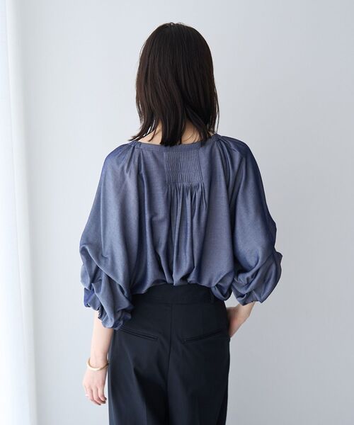 YECCA VECCA（イェッカヴェッカ）の「ホイップスリーブブラウス（シャツ/ブラウス・レディース・ドット/ラベンダー/ネイビー/オフホワイト/ブラック・FREE）」の16枚目の写真