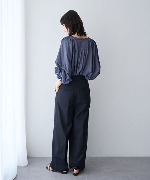 YECCA VECCA（イェッカヴェッカ）の「ホイップスリーブブラウス（シャツ/ブラウス・レディース・ドット/ラベンダー/ネイビー/オフホワイト/ブラック・FREE）」の19枚目の写真