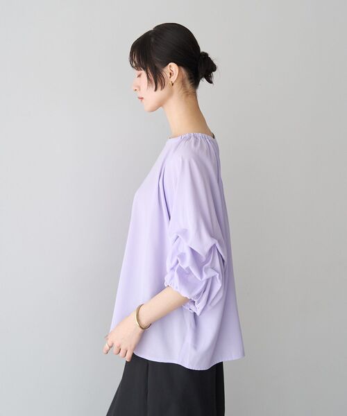 YECCA VECCA（イェッカヴェッカ）の「ホイップスリーブブラウス（シャツ/ブラウス・レディース・ドット/ラベンダー/ネイビー/オフホワイト/ブラック・FREE）」の22枚目の写真