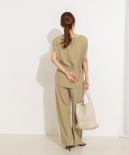 NOLLEY’S(ノーリーズ)の「【WEB&一部店舗限定】ウォッシャブルサンドウォッシュイージーワイドパンツ(その他パンツ・レディース・ベージュ/チャコールグレー・38/36)」の6枚目の写真