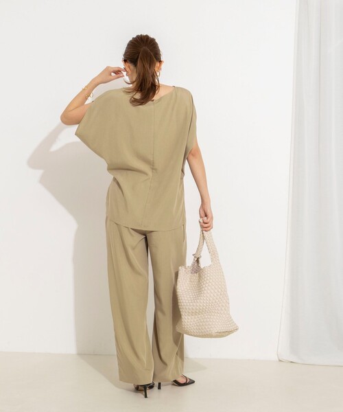 NOLLEY’S(ノーリーズ)の「【WEB&一部店舗限定】ウォッシャブルサンドウォッシュイージーワイドパンツ(その他パンツ・レディース・ベージュ/チャコールグレー・38/36)」の7枚目の写真