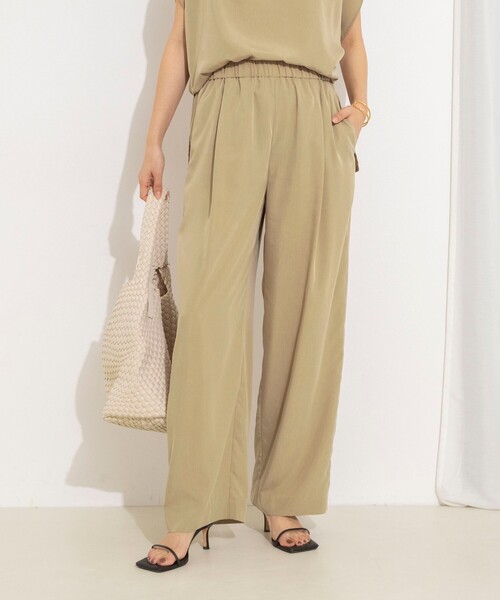 NOLLEY’S(ノーリーズ)の「【WEB&一部店舗限定】ウォッシャブルサンドウォッシュイージーワイドパンツ(その他パンツ・レディース・ベージュ/チャコールグレー・38/36)」の10枚目の写真