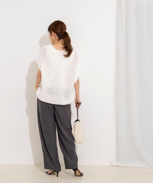 NOLLEY’S(ノーリーズ)の「【WEB&一部店舗限定】ウォッシャブルサンドウォッシュイージーワイドパンツ(その他パンツ・レディース・ベージュ/チャコールグレー・38/36)」の19枚目の写真