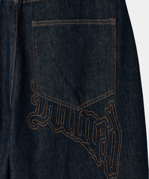 MAISON MINED（メゾンミネド）の「BACK-POINT DENIM PANTS INDIGO（デニムパンツ・メンズ・その他・SMALL/MEDIUM/LARGE）」の6枚目の写真