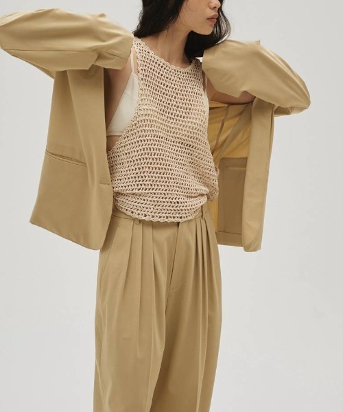 TODAYFUL(トゥデイフル)の「Dry Touch Rough Jacket 12610105(ブルゾン・レディース・ブラック/ベージュ・38/36)」の9枚目の写真