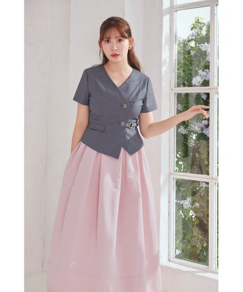 Asymmetrical Belted Docking Dress（ワンピース）｜Her lip to（ハー