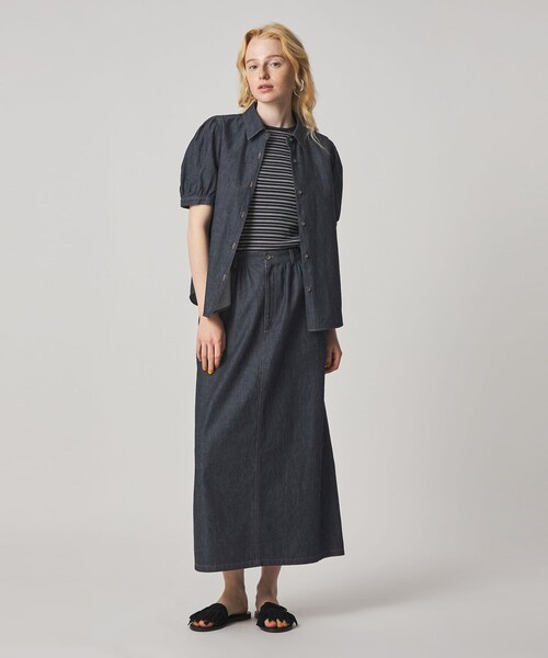 Steven Alan(スティーブンアラン)の「<Steven Alan>ライトオンスデニム ロング スカート(デニムスカート・レディース・ブラック/ネイビー・L/S/M)」の14枚目の写真