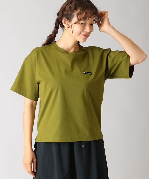 Columbia(コロンビア)の「UVカット 冷感 Columbia/ ウィメンズ トゥリースワロー オムニフリーズゼロ ショートスリーブTシャツ /コロンビア(Tシャツ/カットソー・レディース・グリーン/ブラック/ブラウン・M/L/XL/S)」の3枚目の写真
