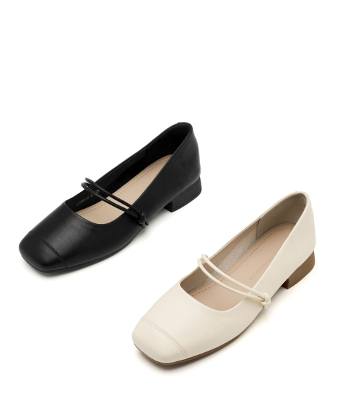 SPUR（シュプール）の「アデリンソフトフィットMJフラットシューズ 3cm -WS9014 (2カラー)（バレエシューズ・レディース・ブラック/アイボリー・22.5cm/23cm/23.5cm/24cm/24.5cm/25cm）」の3枚目の写真
