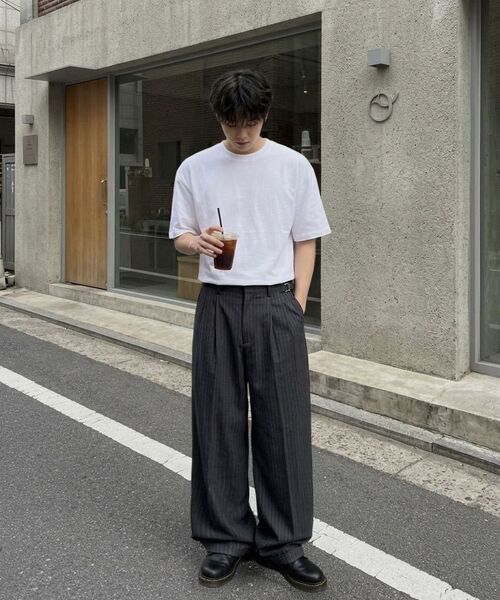 AGOD（エージーオーディー）の「ストラップバンディングワイドスラックス[チャコールストライプ]（スラックス・レディース・その他・LARGE/SMALL/MEDIUM）」の17枚目の写真
