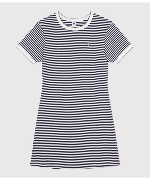 PETIT BATEAU(プチバトー)の「ミラレ半袖ワンピース(ワンピース・レディース・ブルー系その他・XX-SMALL/X-SMALL/SMALL/MEDIUM/LARGE)」の7枚目の写真