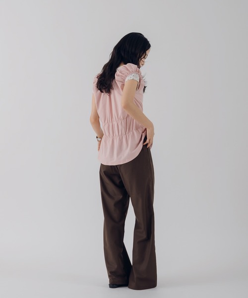 MUHET(ミュエータ)の「waist design straight pants / ウエストデザインストレートパンツ(スラックス・レディース・ブラウン/オフホワイト/チャコールグレー・MEDIUM/SMALL/LARGE)」の11枚目の写真