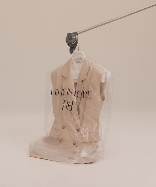 EIMY ISTOIRE(エイミーイストワール)の「CONSCIOUS TAILORED GILET(ベスト・レディース・オフホワイト/ピンクベージュ/ブラック・F)」の13枚目の写真