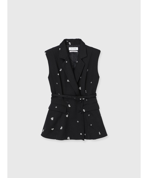 EIMY ISTOIRE(エイミーイストワール)の「CONSCIOUS TAILORED GILET(ベスト・レディース・オフホワイト/ピンクベージュ/ブラック・F)」の14枚目の写真