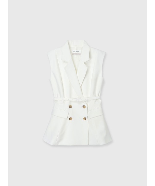 EIMY ISTOIRE(エイミーイストワール)の「CONSCIOUS TAILORED GILET(ベスト・レディース・オフホワイト/ピンクベージュ/ブラック・F)」の16枚目の写真