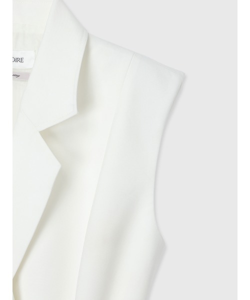 EIMY ISTOIRE(エイミーイストワール)の「CONSCIOUS TAILORED GILET(ベスト・レディース・オフホワイト/ピンクベージュ/ブラック・F)」の19枚目の写真