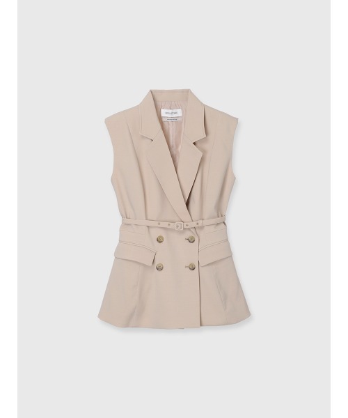 EIMY ISTOIRE(エイミーイストワール)の「CONSCIOUS TAILORED GILET(ベスト・レディース・オフホワイト/ピンクベージュ/ブラック・F)」の15枚目の写真