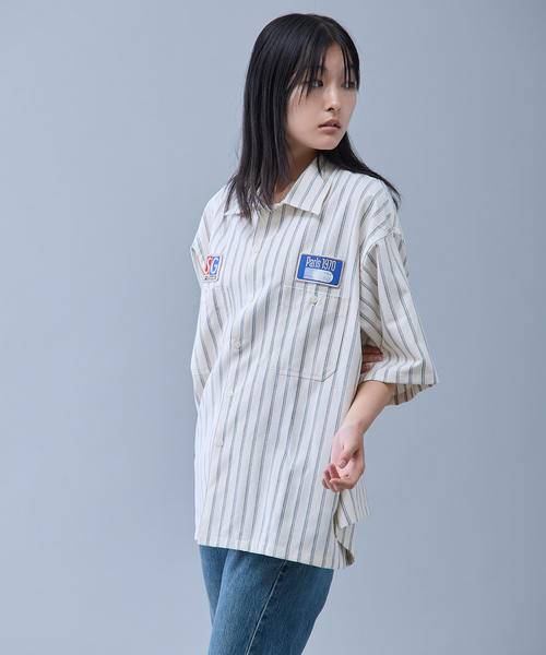 PARIS SAINT-GERMAIN(パリサンジェルマン)の「【Paris Saint-Germain / パリ・サン=ジェルマン】 JP 1970 Stripe Shirt(シャツ/ブラウス・メンズ・ネイビー/ピンク/ホワイト・MEDIUM/LARGE)」の17枚目の写真