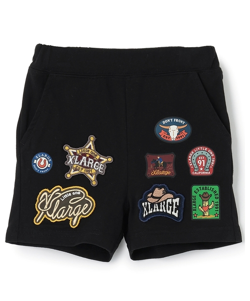 XLARGE KIDS（エクストララージキッズ）の「ウエスタンモチーフワッペン ショートパンツ（その他パンツ・キッズ・レッド/ブラック・110cm/80ｃｍ/90cm/100cm/120cm/130cm/140cm）」の2枚目の写真