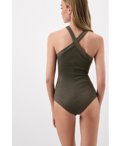 Intimissimi(インティミッシミ)の「クロスデザイン ラメ入りリブ ボディスーツ(その他トップス・レディース・タン/アクア/サファリグリーン/ライラック・L/M/S)」の13枚目の写真