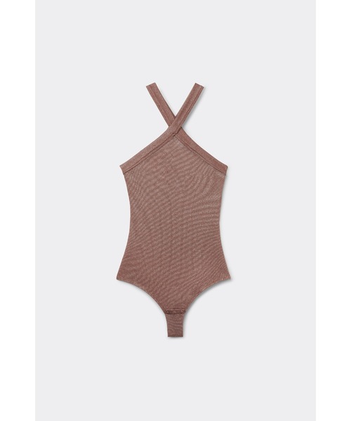 Intimissimi(インティミッシミ)の「クロスデザイン ラメ入りリブ ボディスーツ(その他トップス・レディース・タン/アクア/サファリグリーン/ライラック・L/M/S)」の9枚目の写真