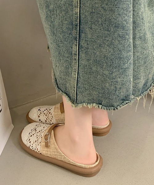 Miniministore（ミニミニストア）の「サボサンダルレディース ミュールサンダル（サンダル・レディース・アイボリー/ブラック・24.5cm/24.0cm/23.5cm/23.0cm/22.5cm）」の11枚目の写真