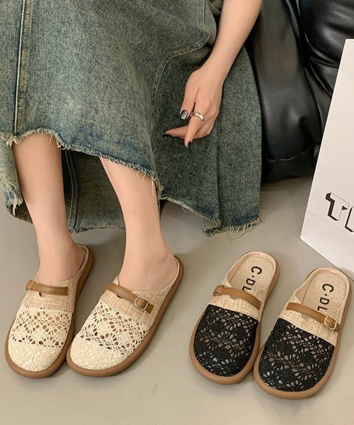 Miniministore（ミニミニストア）の「サボサンダルレディース ミュールサンダル（サンダル・レディース・アイボリー/ブラック・24.5cm/24.0cm/23.5cm/23.0cm/22.5cm）」の12枚目の写真