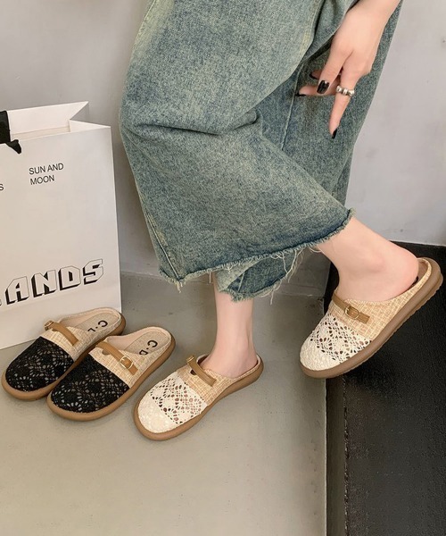 Miniministore（ミニミニストア）の「サボサンダルレディース ミュールサンダル（サンダル・レディース・アイボリー/ブラック・24.5cm/24.0cm/23.5cm/23.0cm/22.5cm）」の14枚目の写真