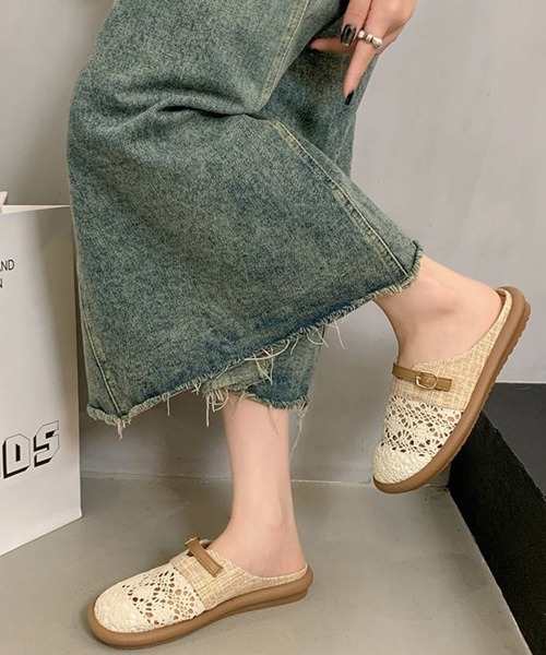 Miniministore（ミニミニストア）の「サボサンダルレディース ミュールサンダル（サンダル・レディース・アイボリー/ブラック・24.5cm/24.0cm/23.5cm/23.0cm/22.5cm）」の17枚目の写真