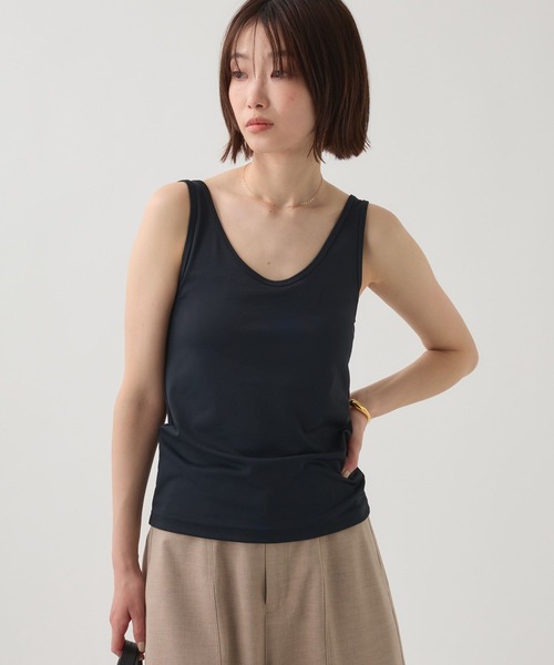 BABYLONE(バビロン)の「カップ付きバッグチャームタンク(タンクトップ・レディース・ブラック/オフホワイト・フリー)」の13枚目の写真