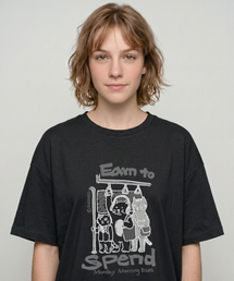 スぺンド 半袖Tシャツ ブラック