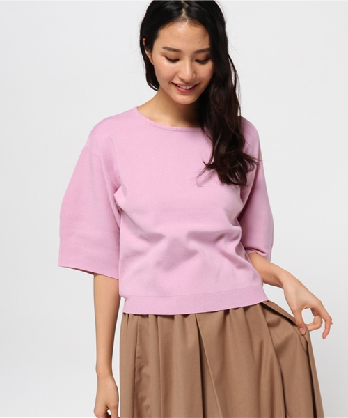 Ray BEAMS（レイビームス）の「Ray BEAMS / バルーンスリーブ プルオーバー（ニット/セーター・レディース・オフホワイト/ピンク/ブルー系その他・ONE SIZE）」の3枚目の写真