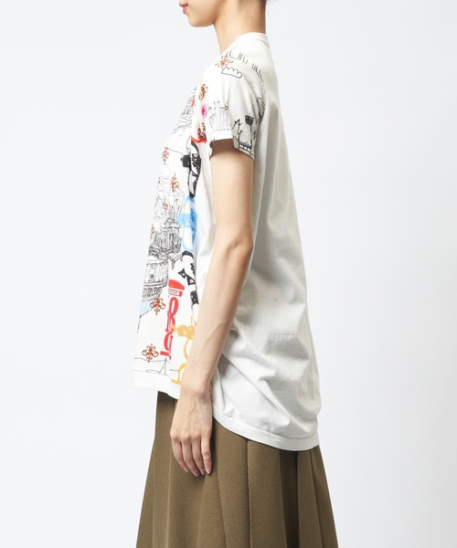 gomme(ゴム)の「ロンドンコクーンT(Tシャツ/カットソー・レディース・ブラック/ホワイト・MEDIUM)」の10枚目の写真