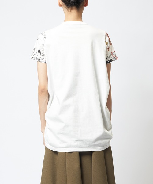 gomme(ゴム)の「ロンドンコクーンT(Tシャツ/カットソー・レディース・ブラック/ホワイト・MEDIUM)」の11枚目の写真