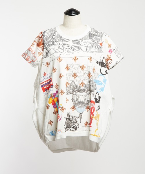 gomme(ゴム)の「ロンドンコクーンT(Tシャツ/カットソー・レディース・ブラック/ホワイト・MEDIUM)」の12枚目の写真