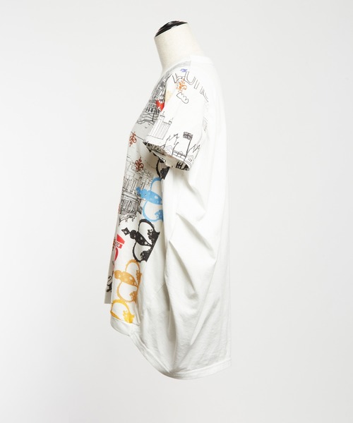 gomme(ゴム)の「ロンドンコクーンT(Tシャツ/カットソー・レディース・ブラック/ホワイト・MEDIUM)」の13枚目の写真