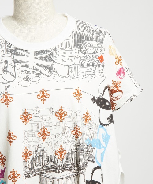 gomme(ゴム)の「ロンドンコクーンT(Tシャツ/カットソー・レディース・ブラック/ホワイト・MEDIUM)」の15枚目の写真